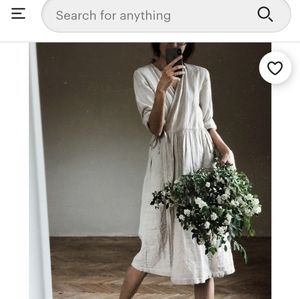 Beautiful 100% linen wrap dress